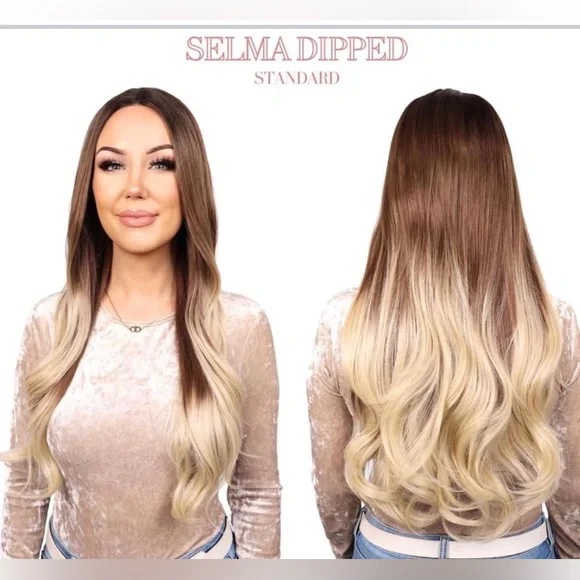 Chelsey Smith Crowns “Selma Dipped” Ombre Platinum blonde Wig - Picture 2 of 8